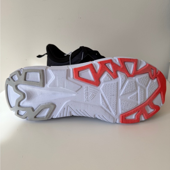 RBX Kids Black and White Sneakers with Red Accents - Picture 5 of 6